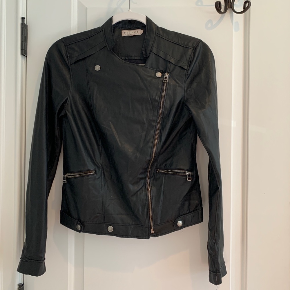 Black Leather Jacket - Velvet by Graham & Spencer